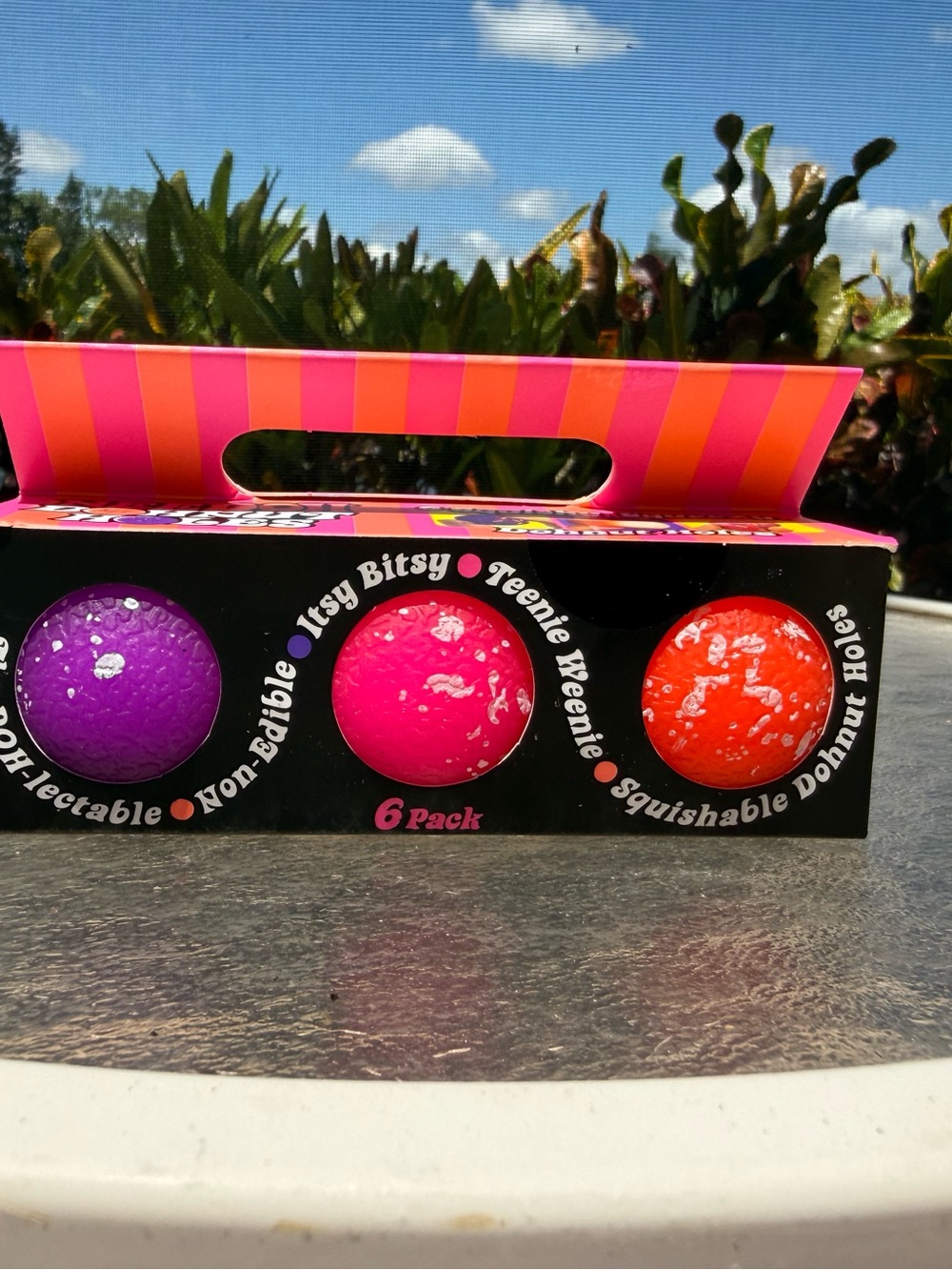 6-Pack Squishable Donut Hole Favors - Pink, Purple, Orange